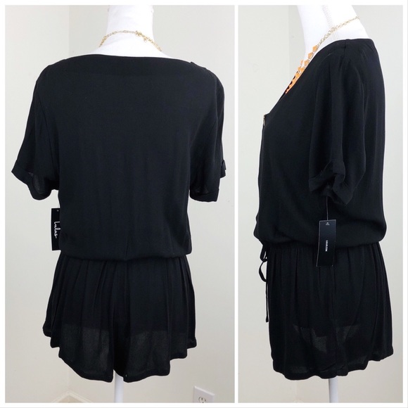 Lulu’s Flowy Short Sleeve Romper w/ Pockets NWT - Picture 3 of 8